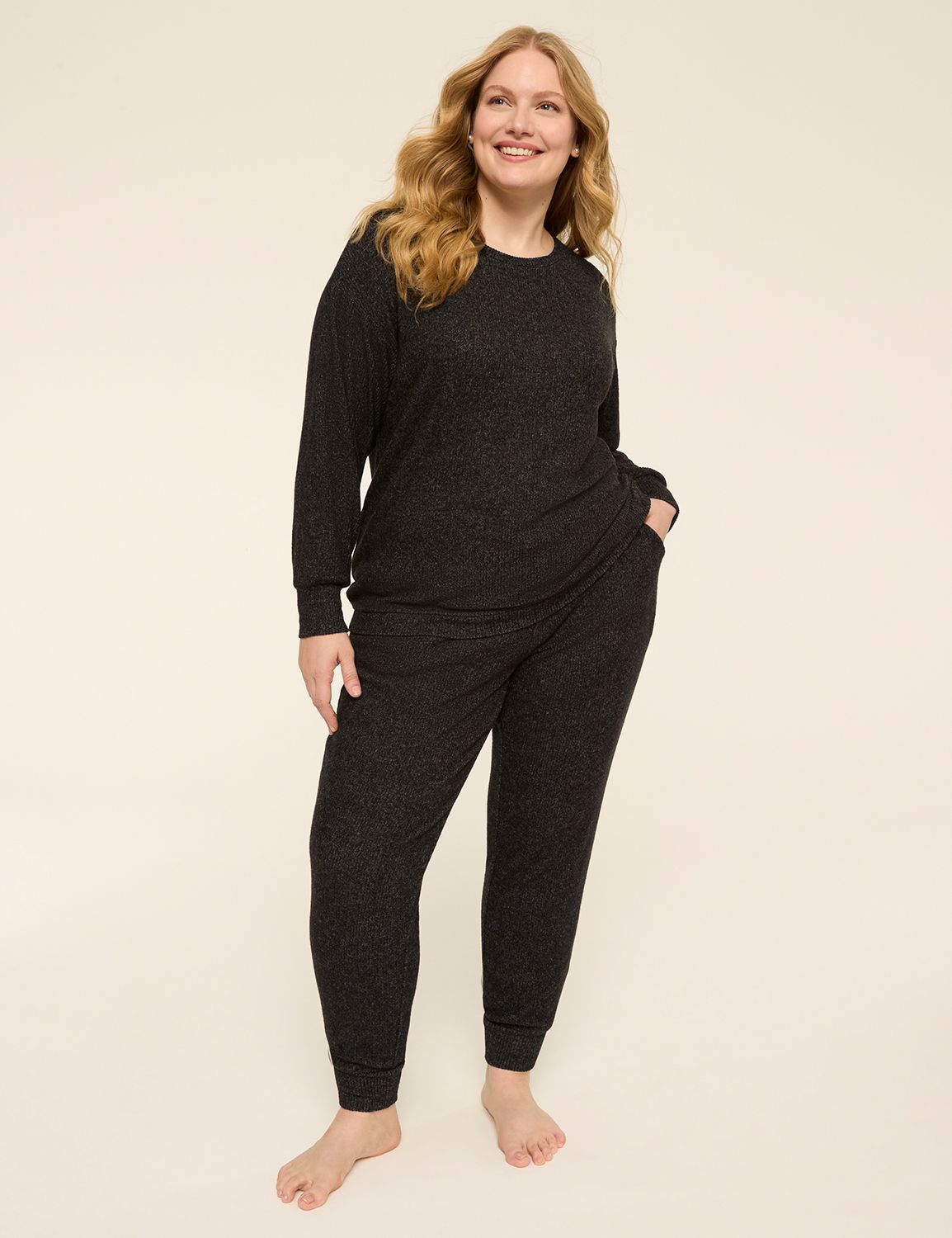 Brushed Hacci Rib Top