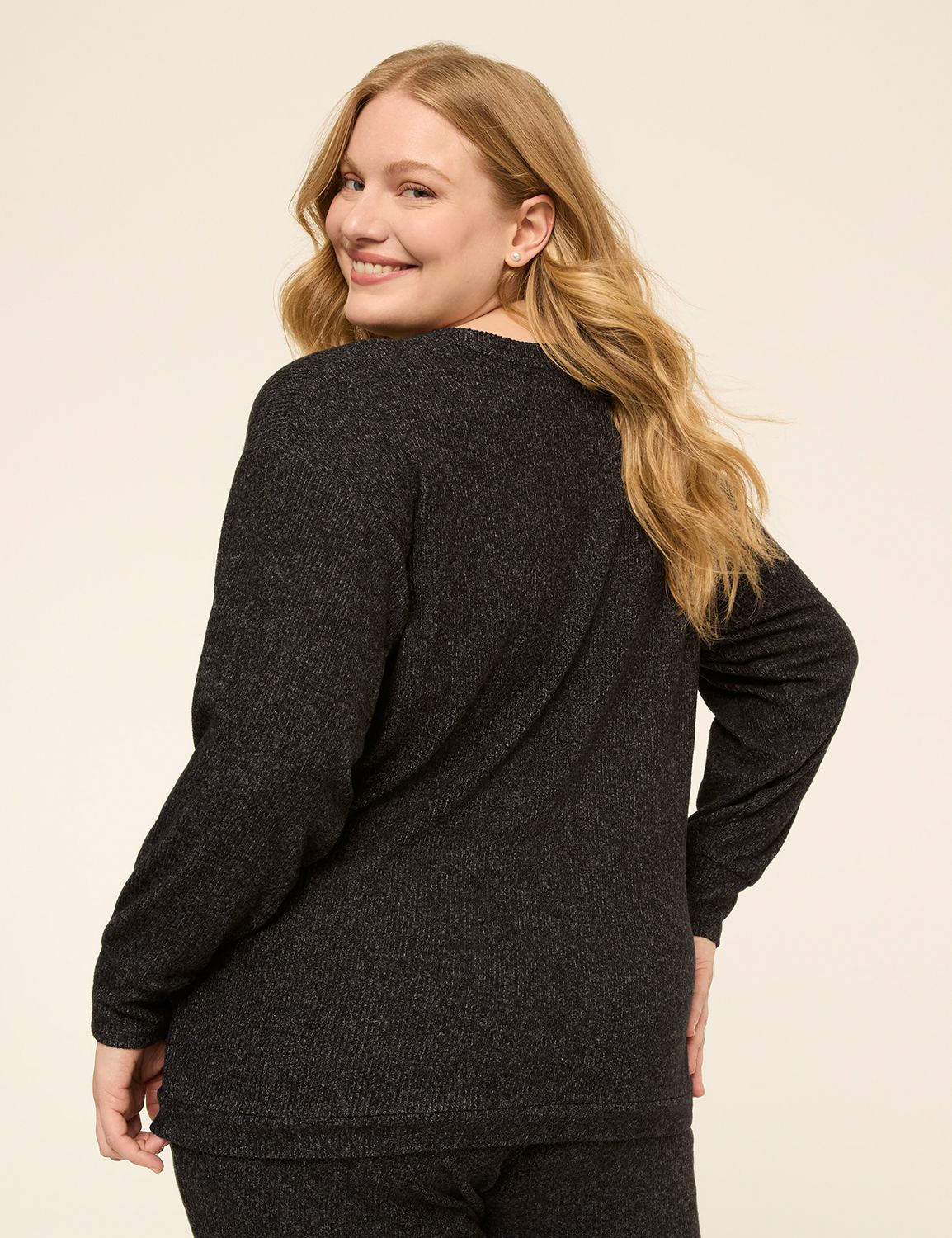 Brushed Hacci Rib Top