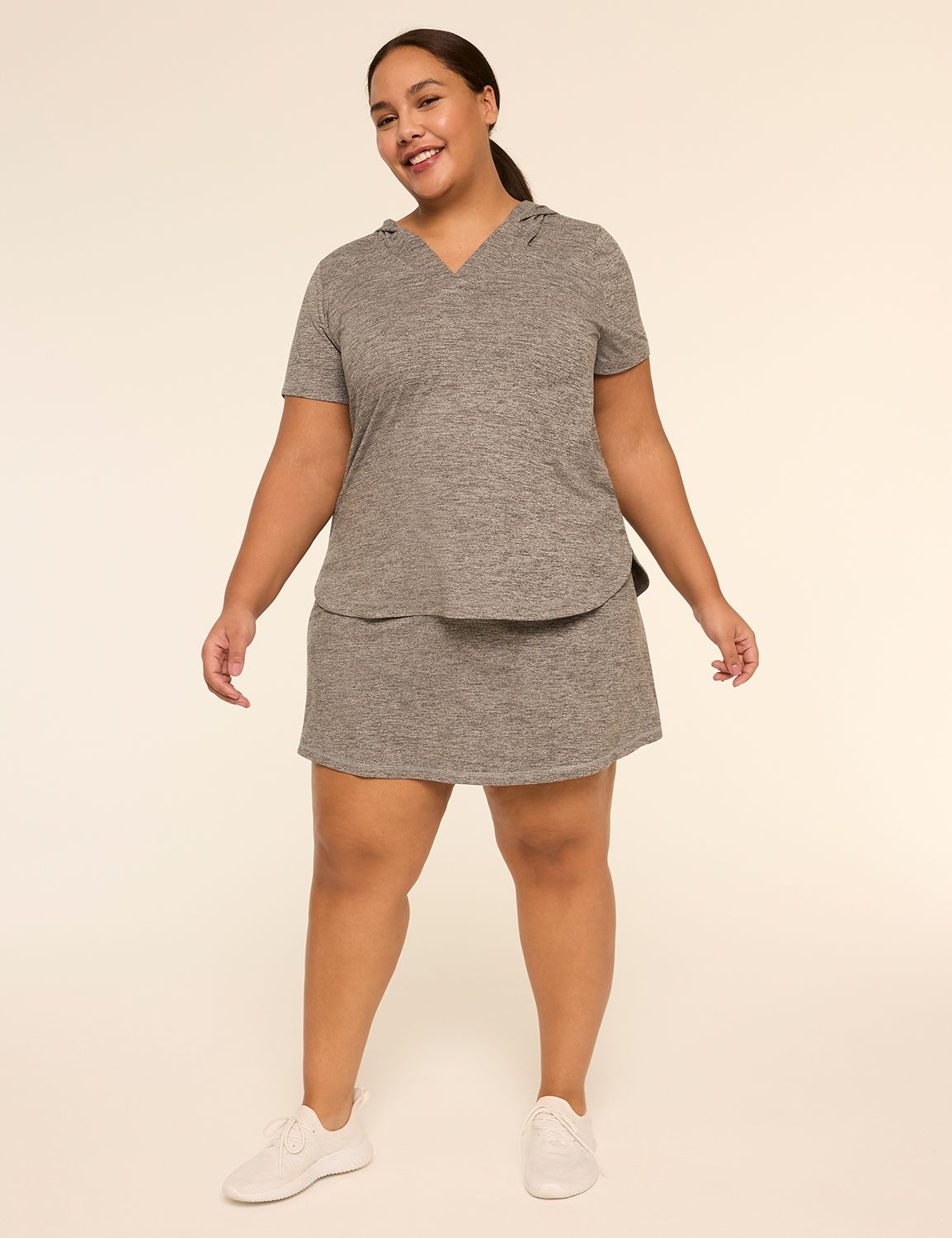 LIVI Mid Rise Livi Soft Marl Skort Product Image 3