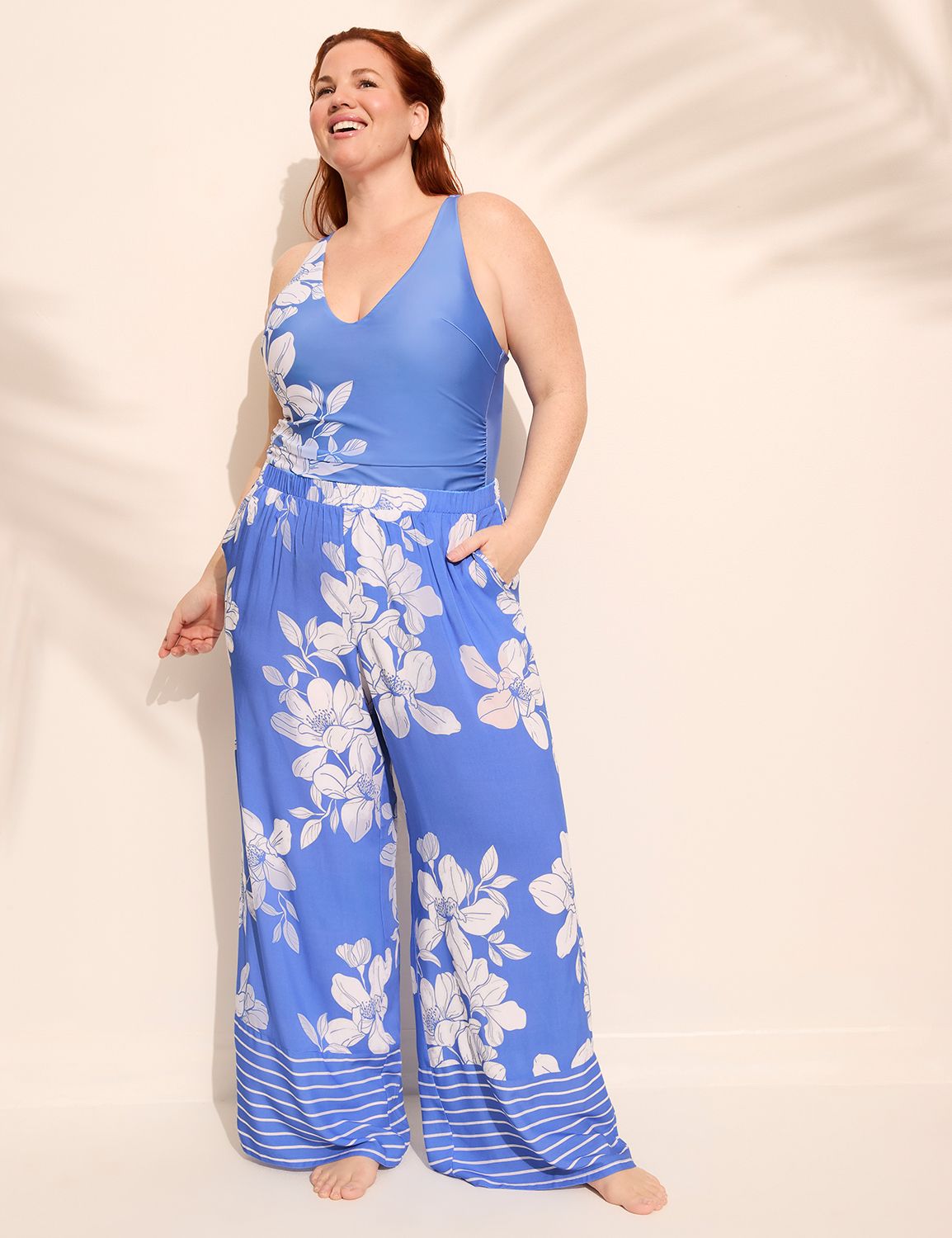 Border Print Woven Pant Coverup 115 Product Image 3