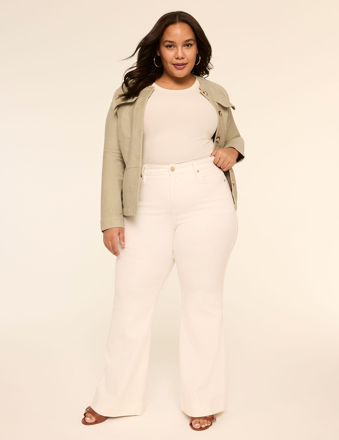 CURVY HIGH RISE FLARE W HARD PRESSE Product Image 3