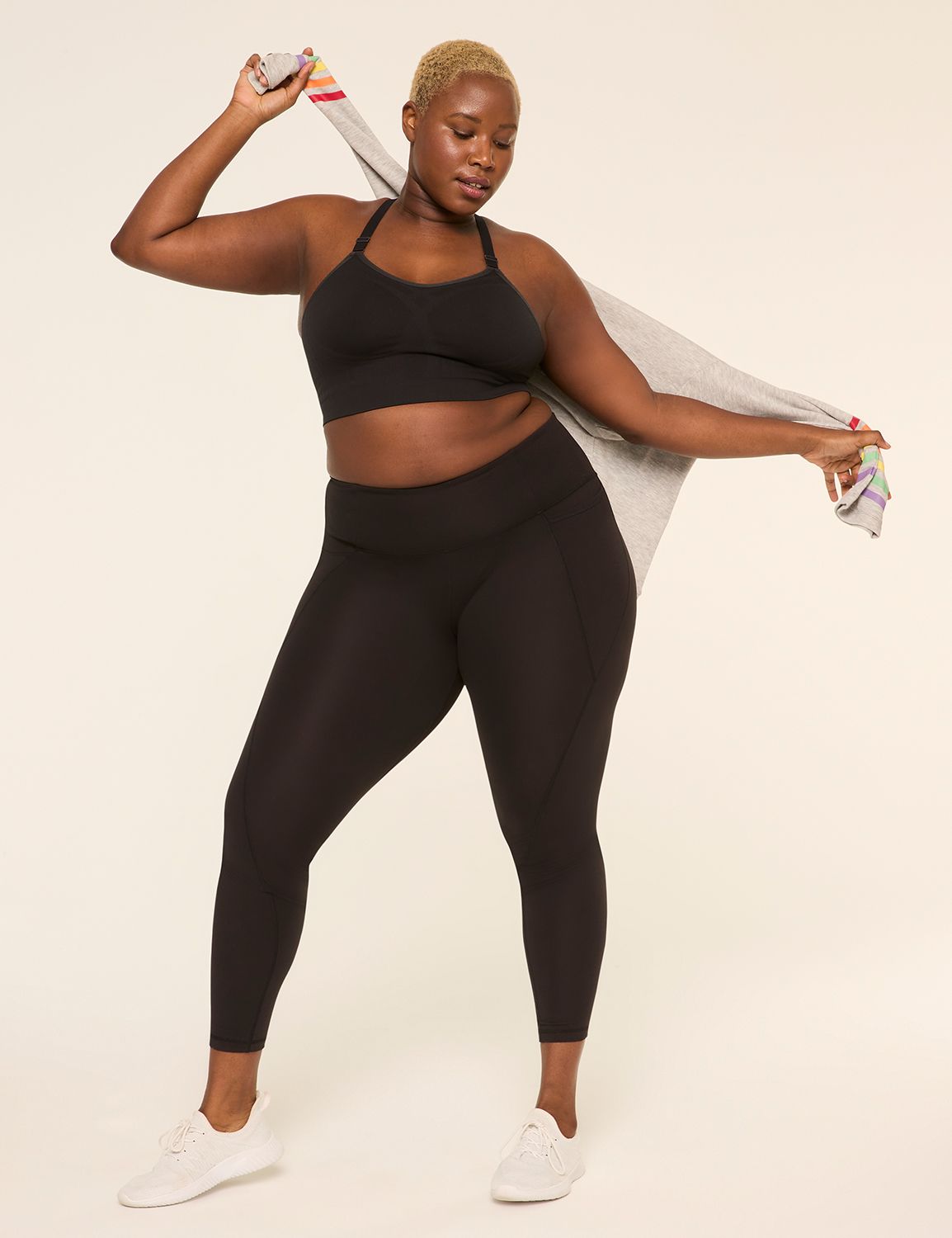 Solid Seamless Strappy Back Low Imp Product Image 3