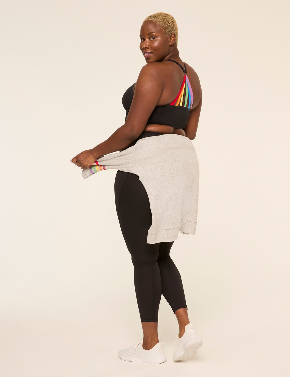 Solid Seamless Strappy Back Low Imp Product Image 4