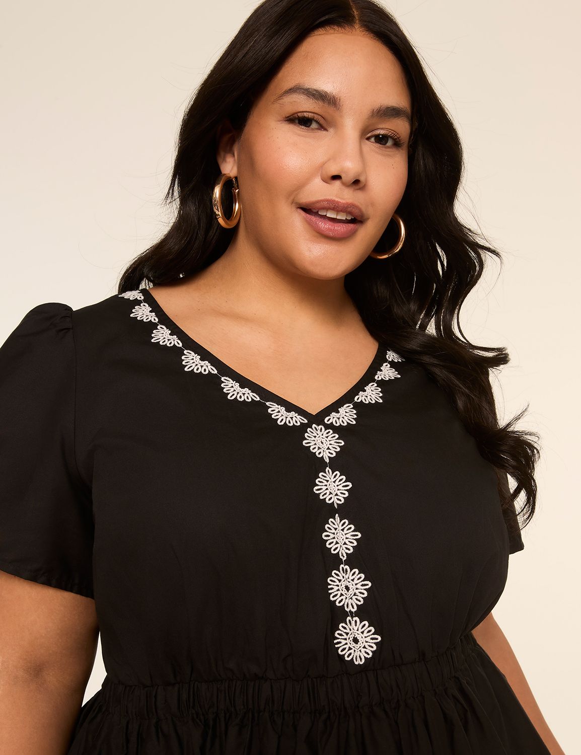 SHORT FLUTTER SLEEVE VNECK MIDI 115 Product Image 3