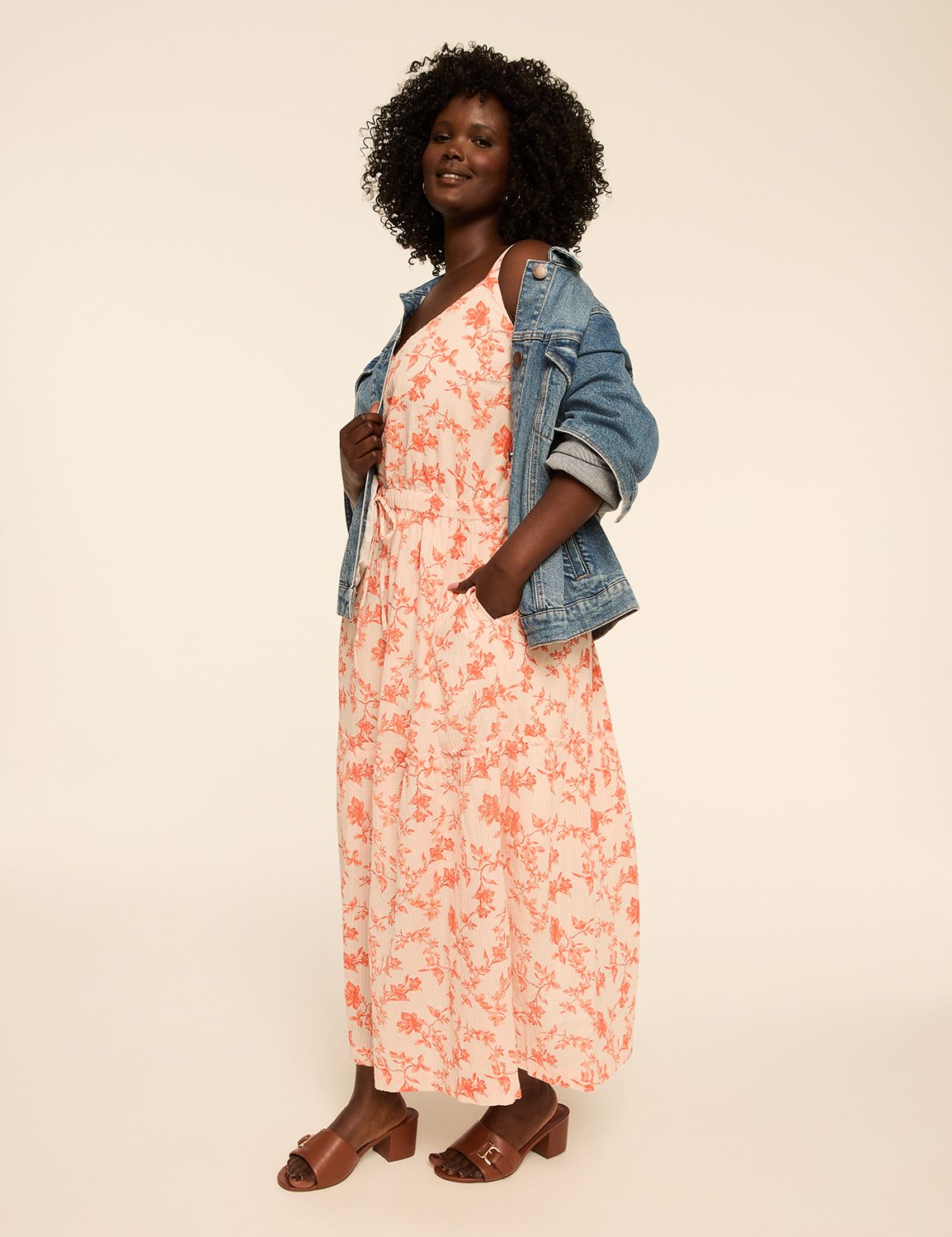 VNK TIE WAIST TIERED MAXI TANK DRES Product Image 4