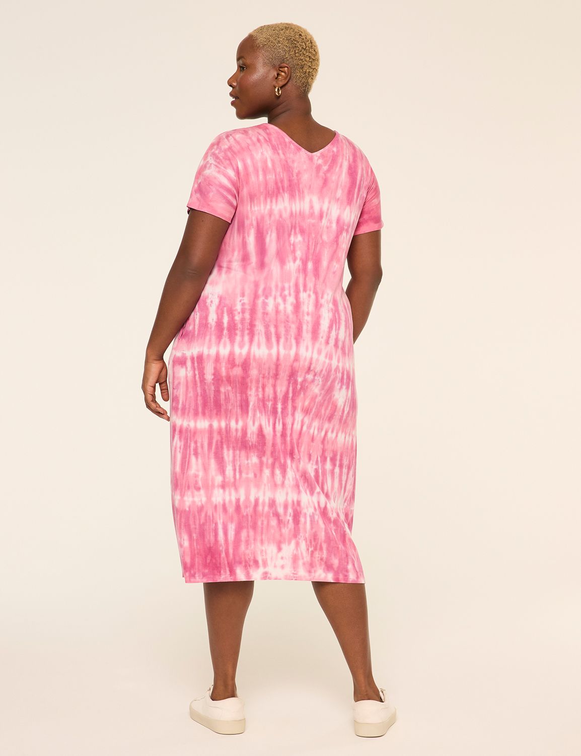 Short-Sleeve V-Neck T-Shirt Dress