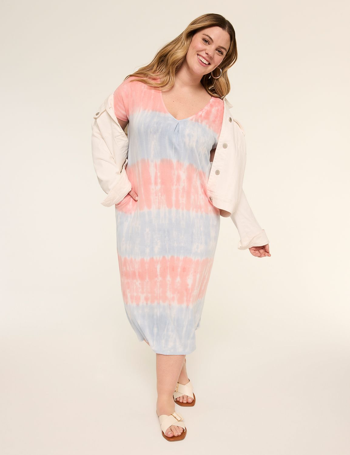Short-Sleeve V-Neck T-Shirt Dress