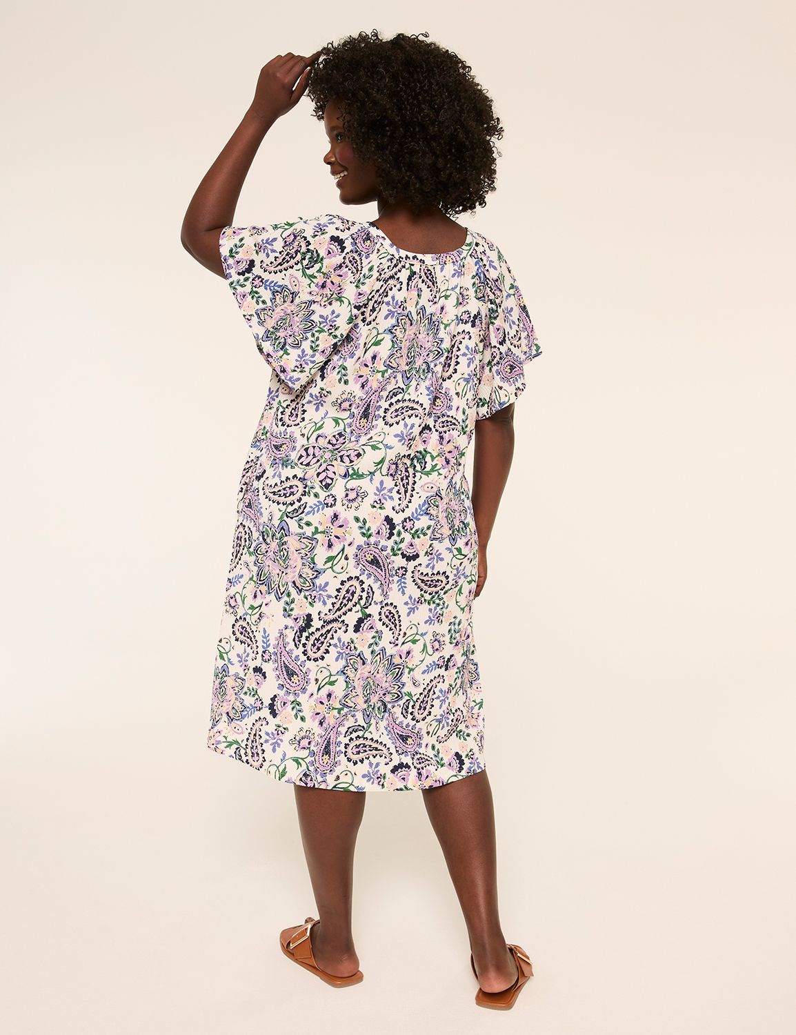 Notch-Neck Short Dress