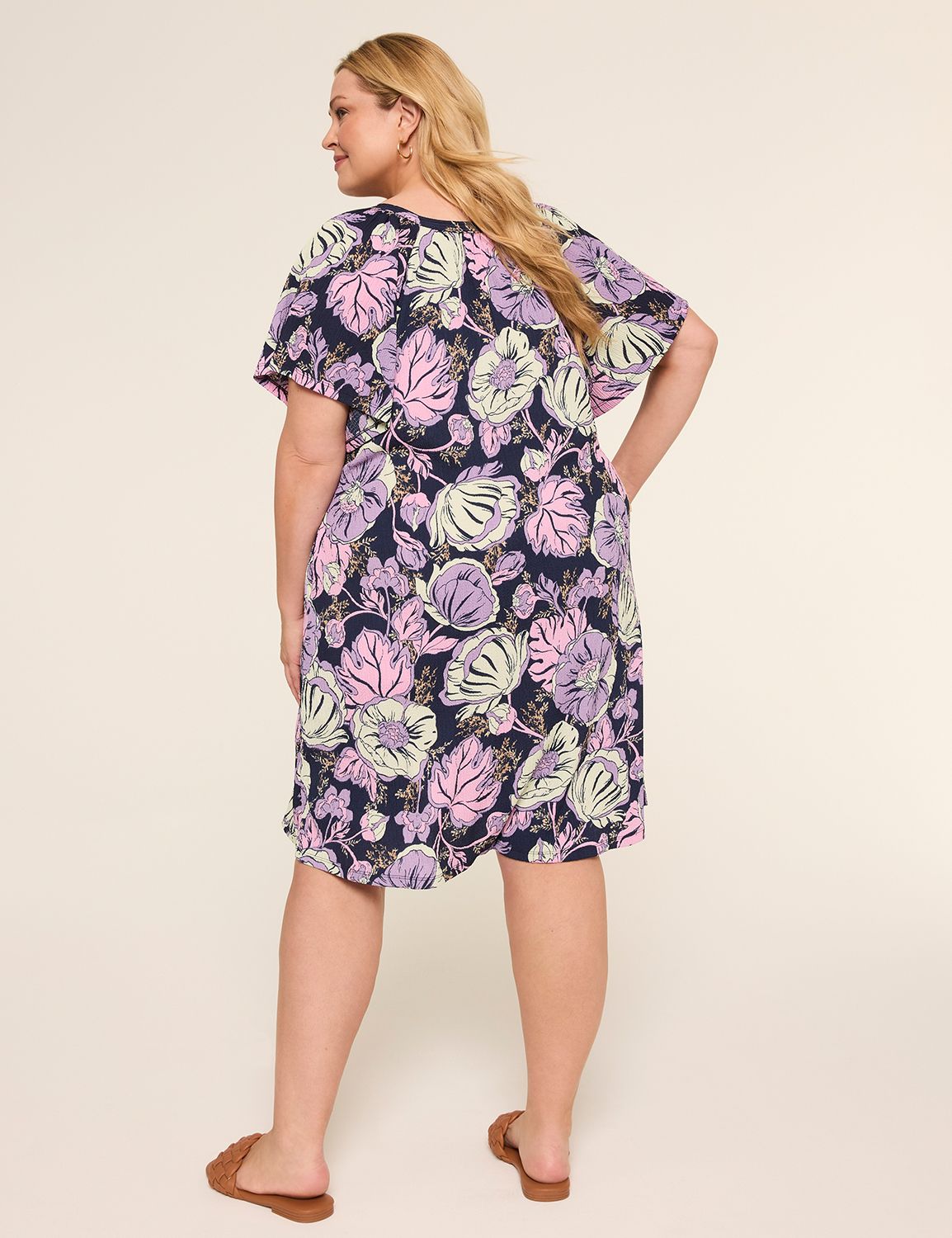 Notch-Neck Short Dress
