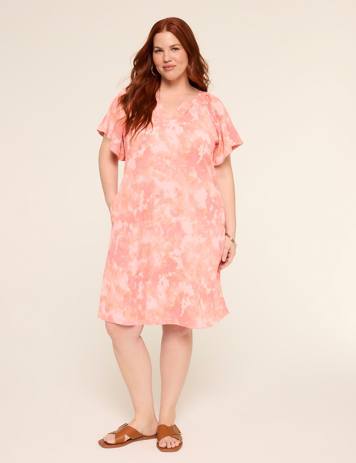 Notch-Neck Short Dress