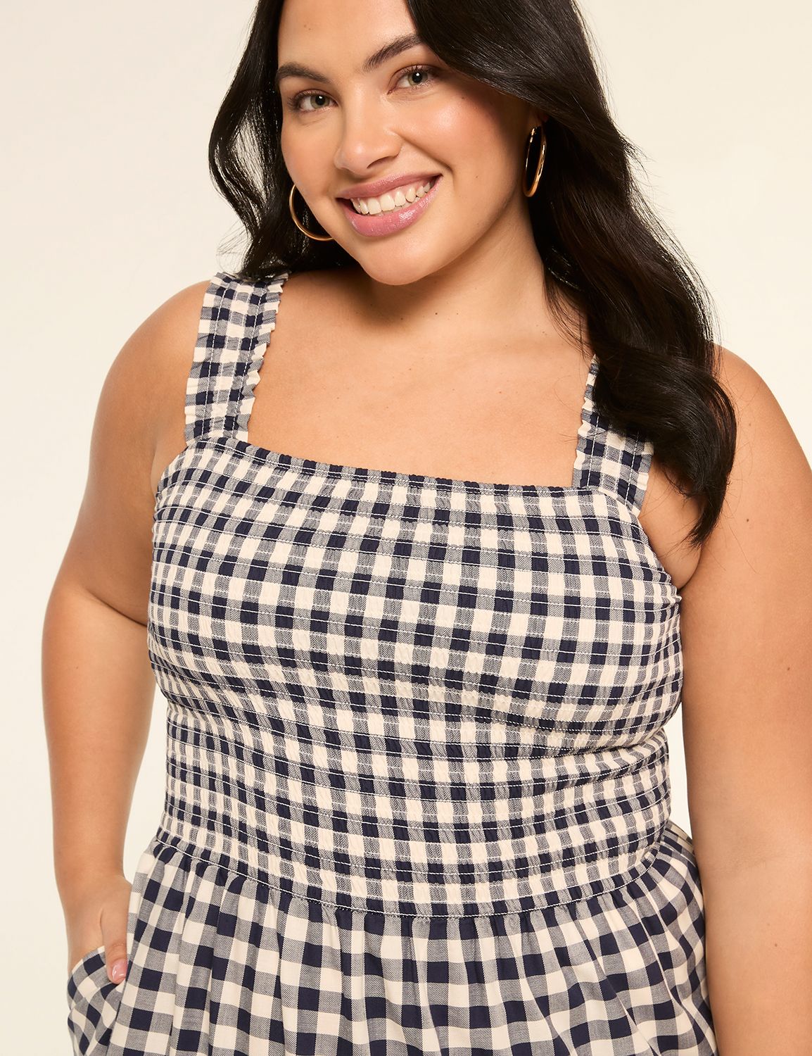 SQUARE NECK RUFFLE STRAP TIERED DRE Product Image 3