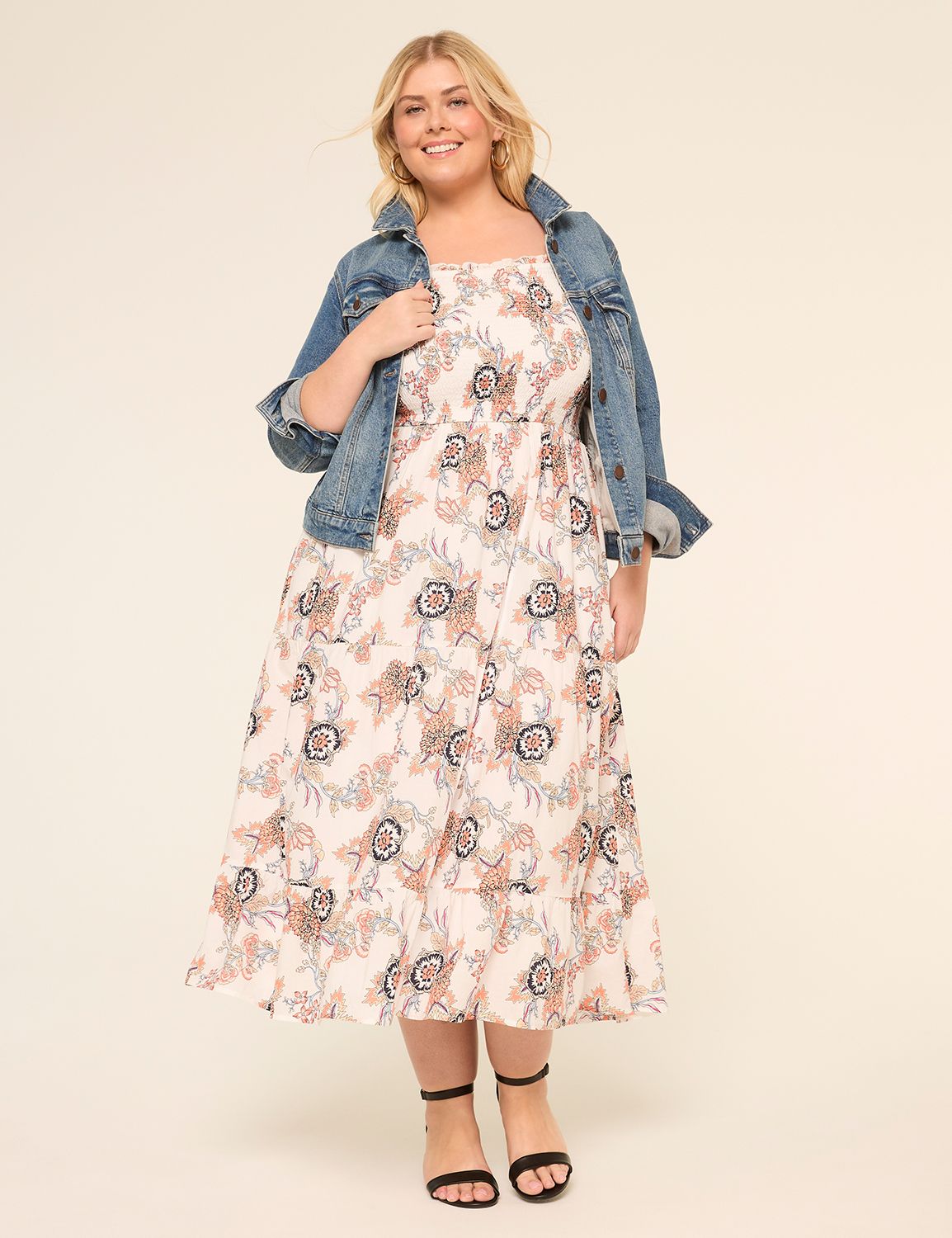 SMOCKED TANK TIERED SKIRT 1150632 Product Image 4