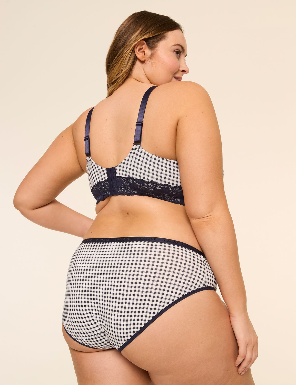Cotton Boost Plunge Bra With Lace Trim