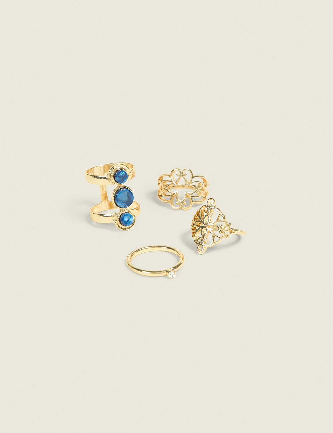 3-Tiered Gem Ring Stack