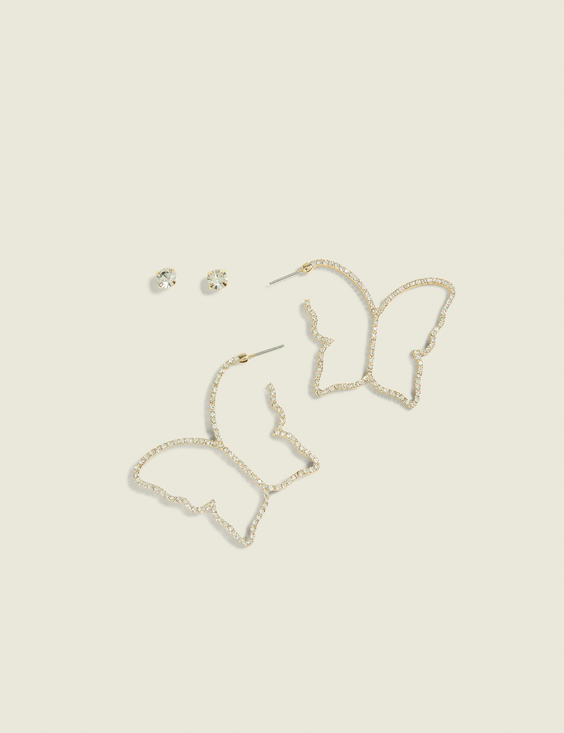 Butterfly Silhouette Drop Earrings Product Image 1