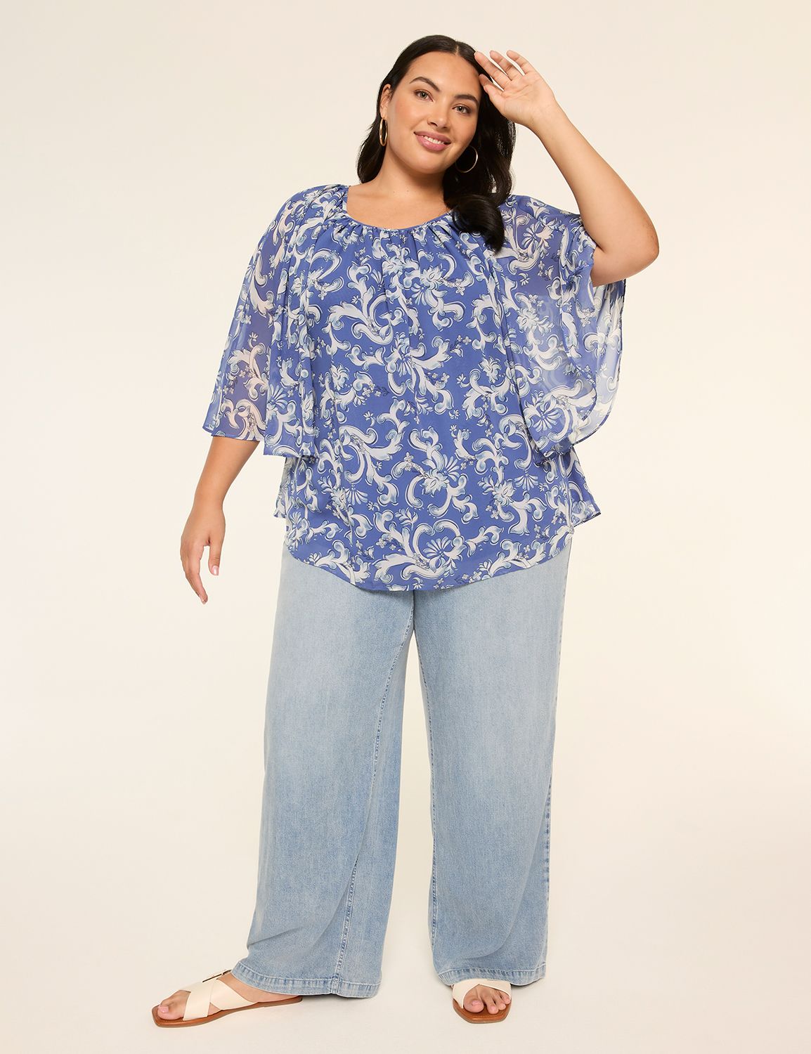 Relaxed Raglan Smocked Circle Top 1 Product Image 3