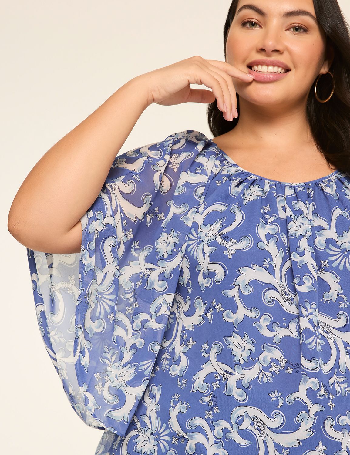 Relaxed Raglan Smocked Circle Top 1 Product Image 4