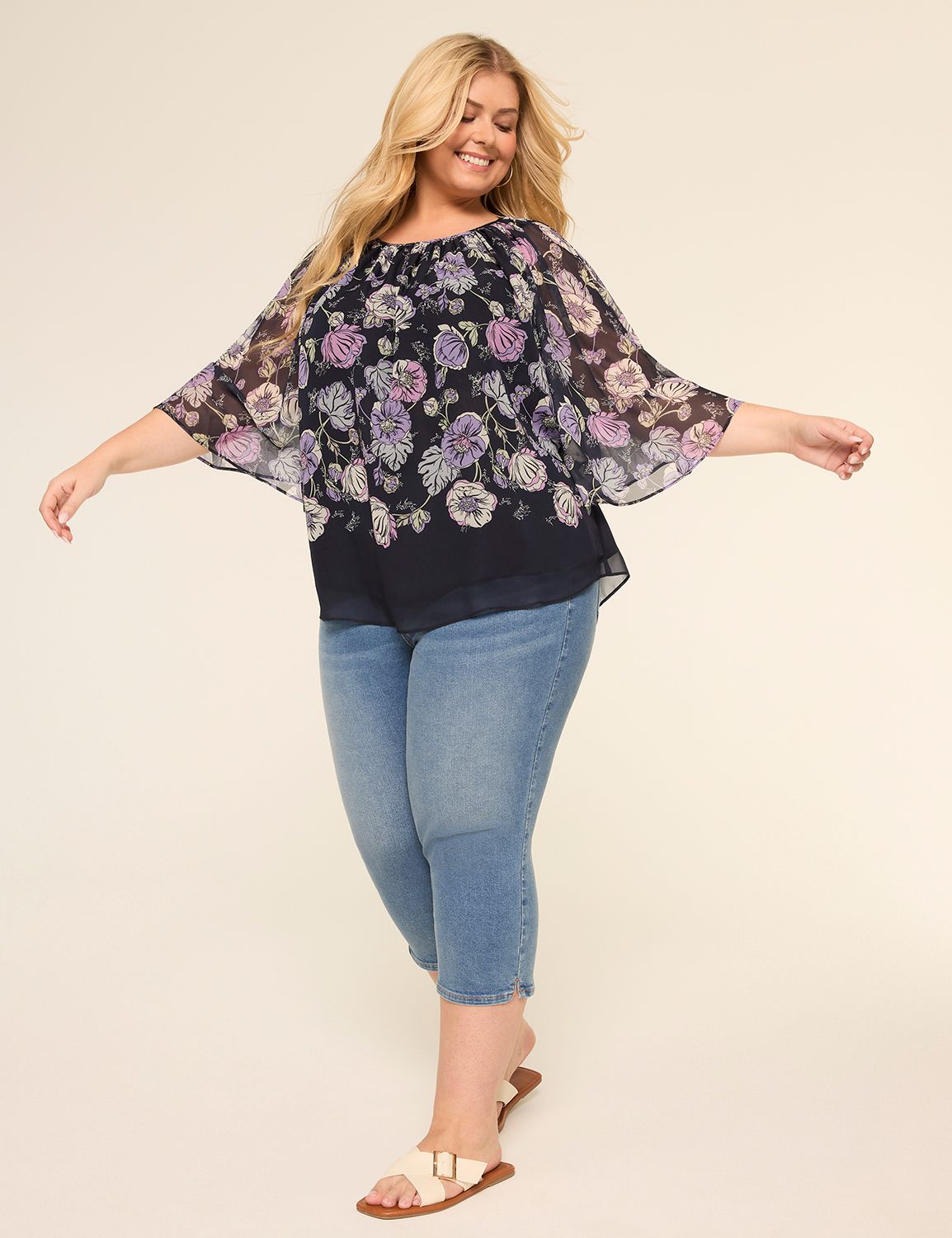 Relaxed Raglan Smocked Circle Top 1 Product Image 3