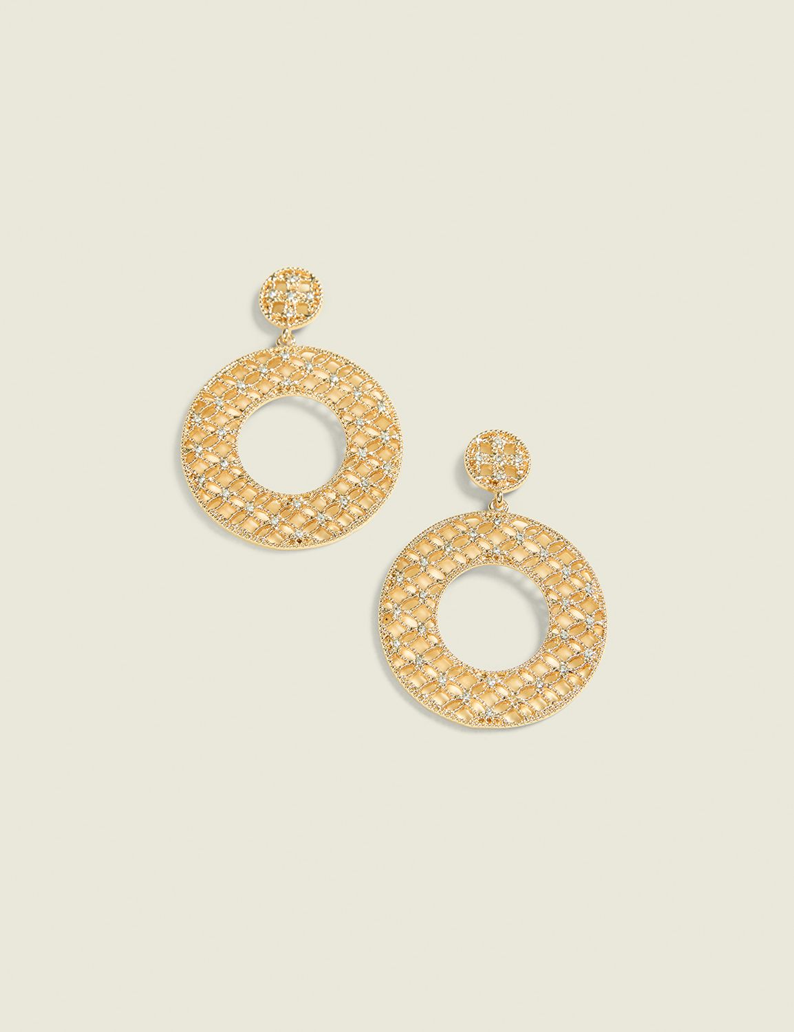 Filigree Circle Drop Earrings