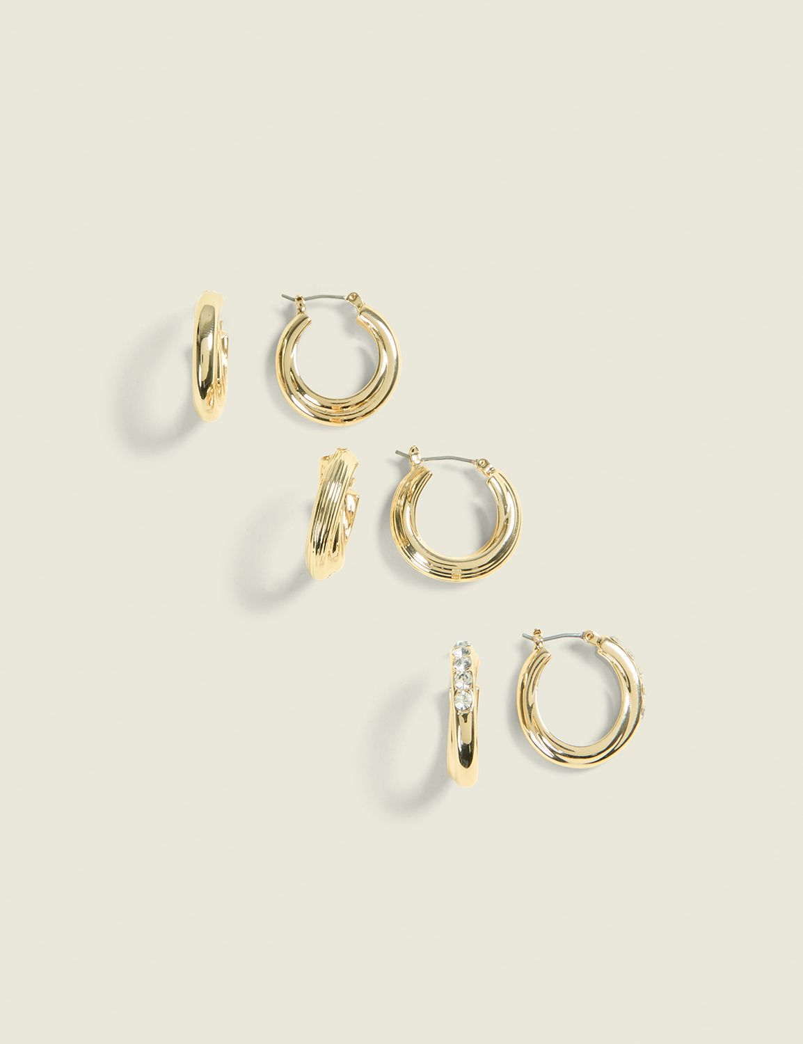 Essential Goldtone Hoop Earrings 3-Pack