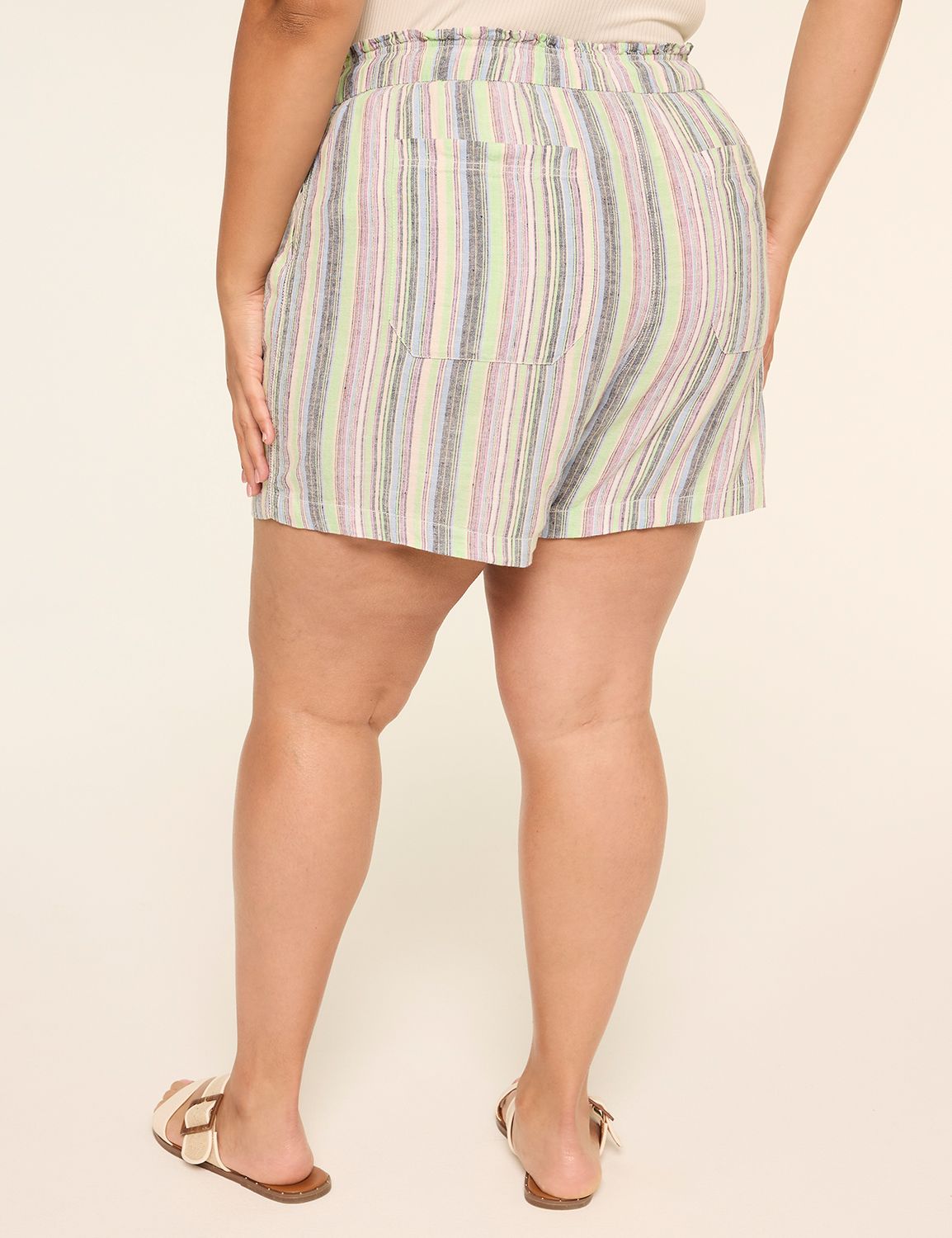 Striped Linen Short