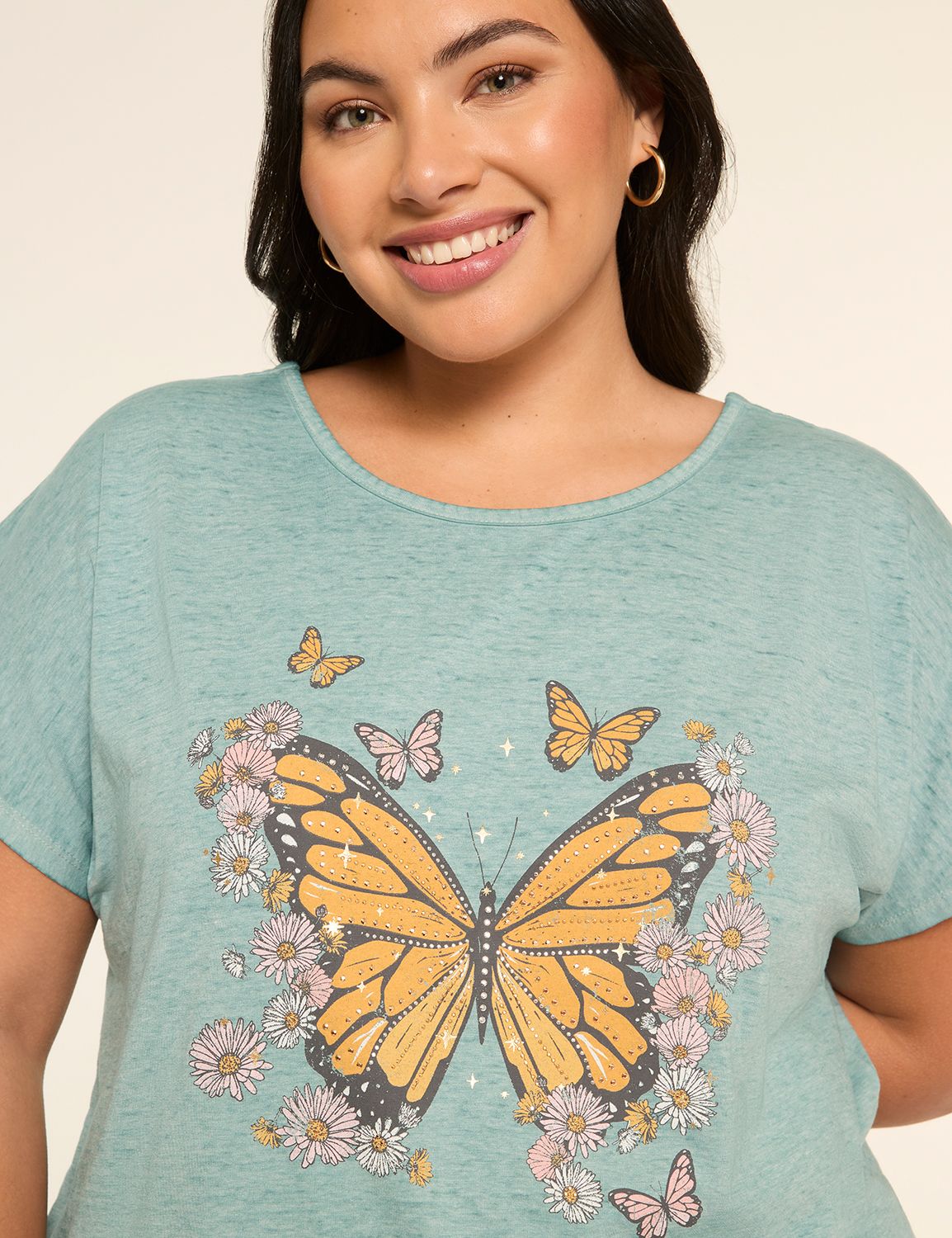 SS Scoop Neck Dolman with Double St Product Image 4