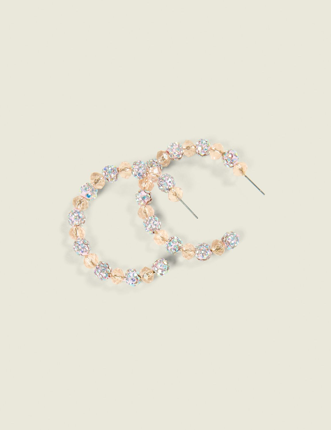 Pink Fireball Hoop Earring