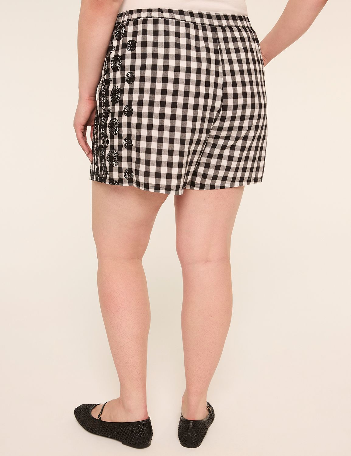 Gingham Pull-On Short