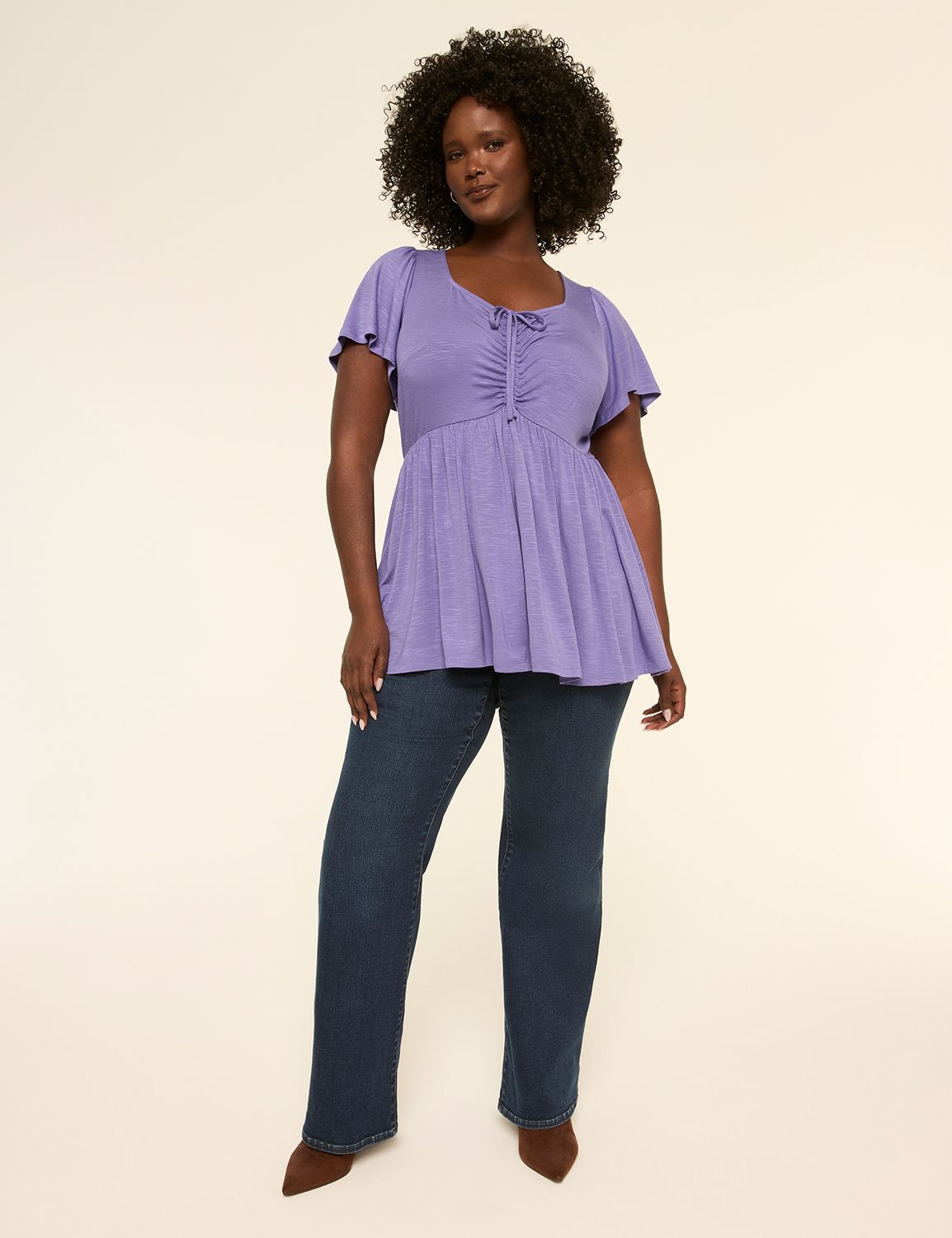 Flutter Short Sleeve Sweatheart Nec Product Image 3