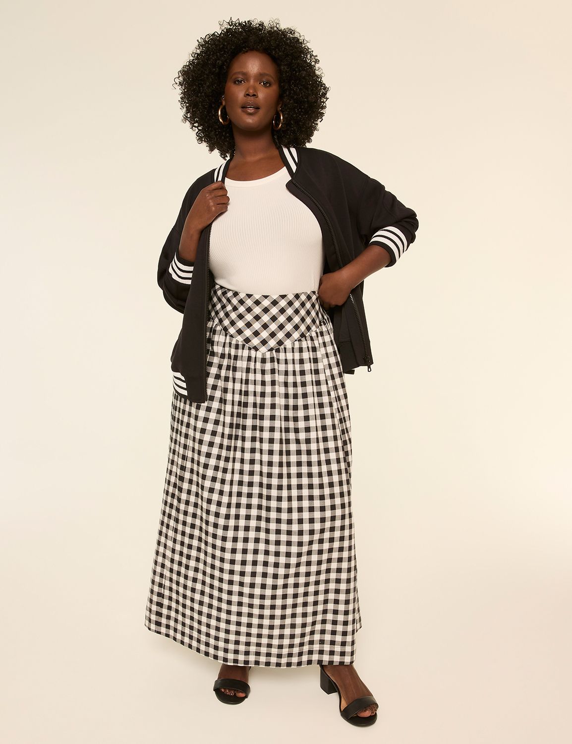 Gingham Maxi Skirt