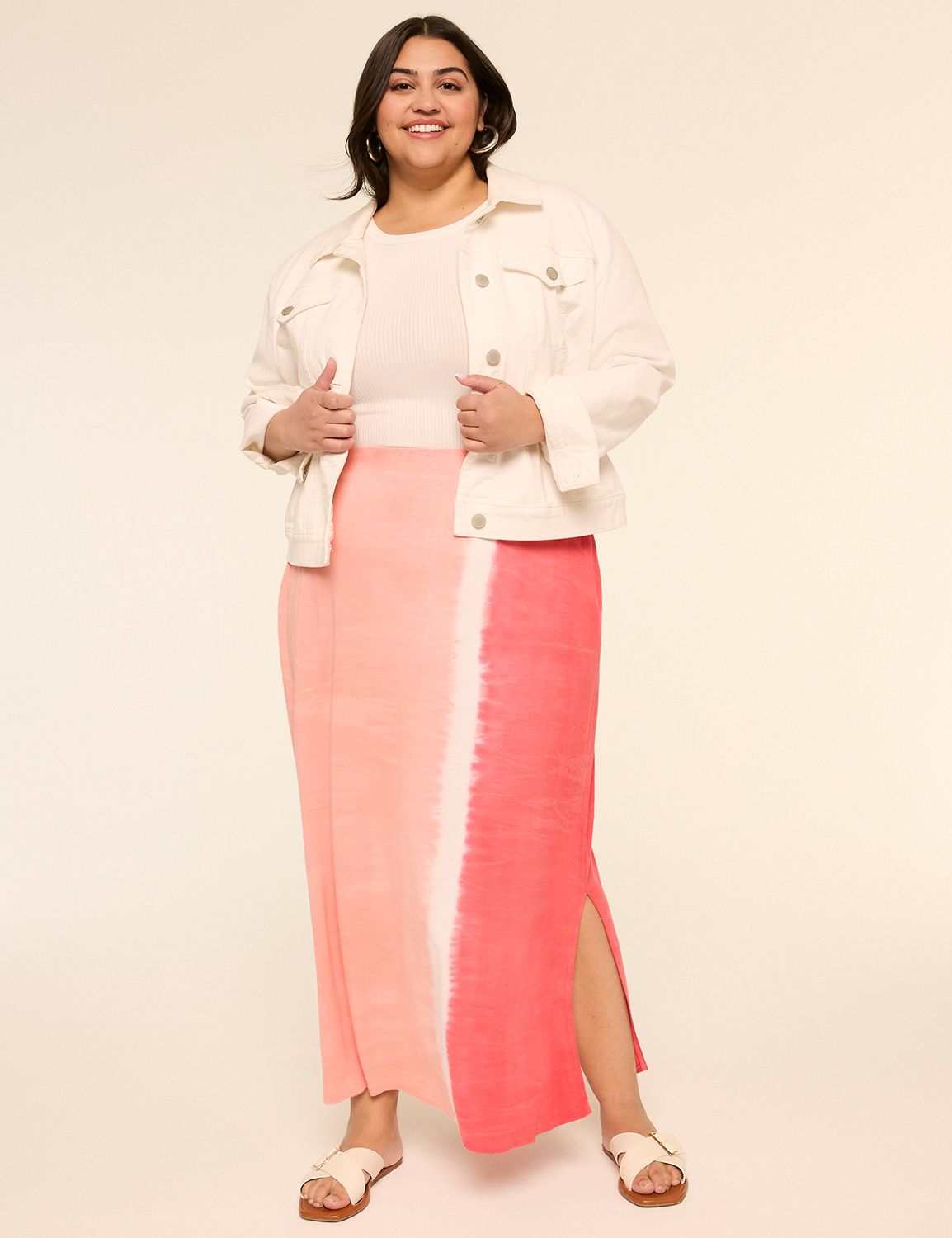 Tie-Dye Knit Maxi Skirt