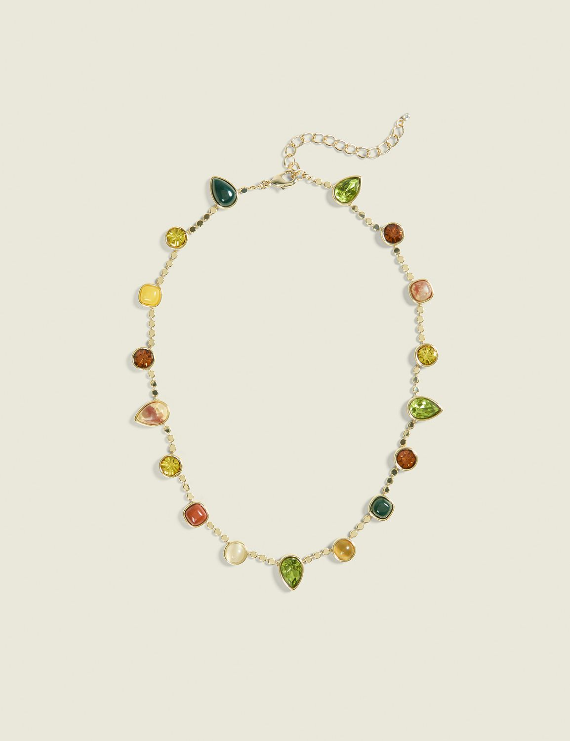 Multi-Color Imitation Gemstone Necklace