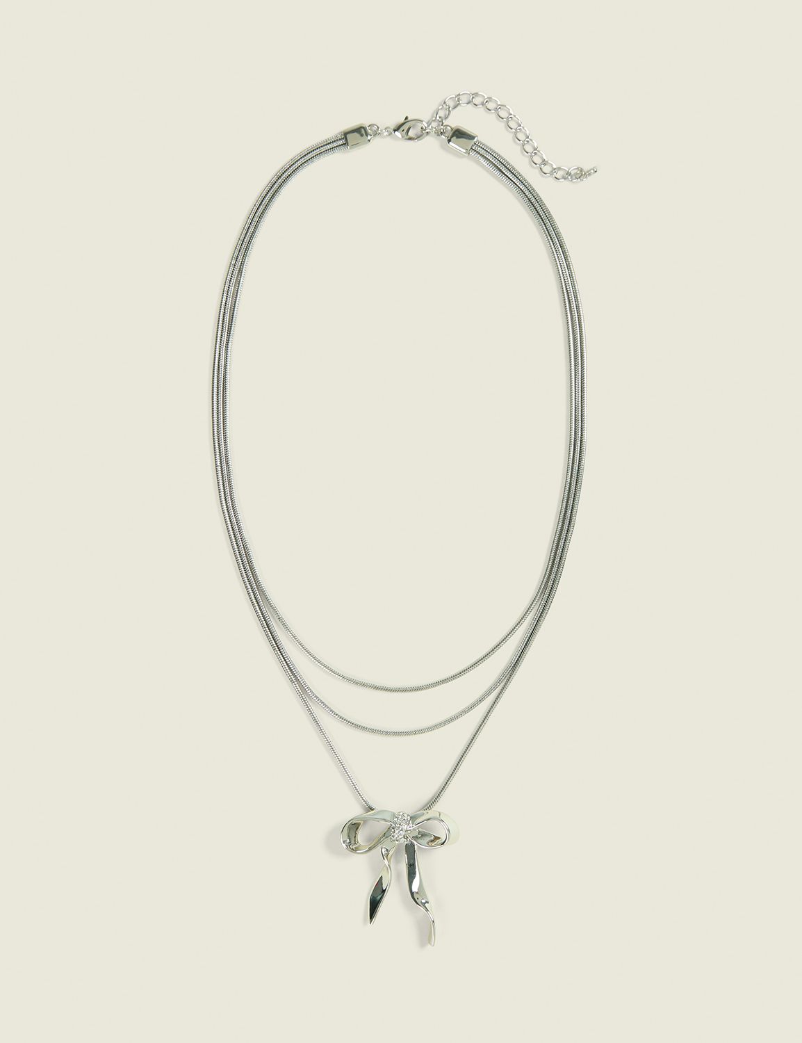 Flowy Bow Multi-Row Necklace