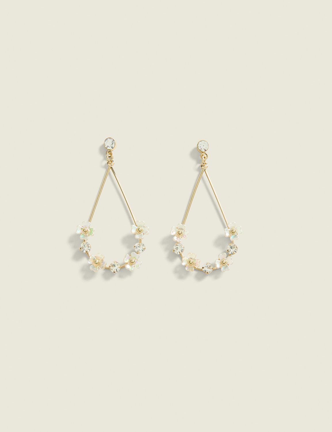 Mini Flower Teardrop Earrings