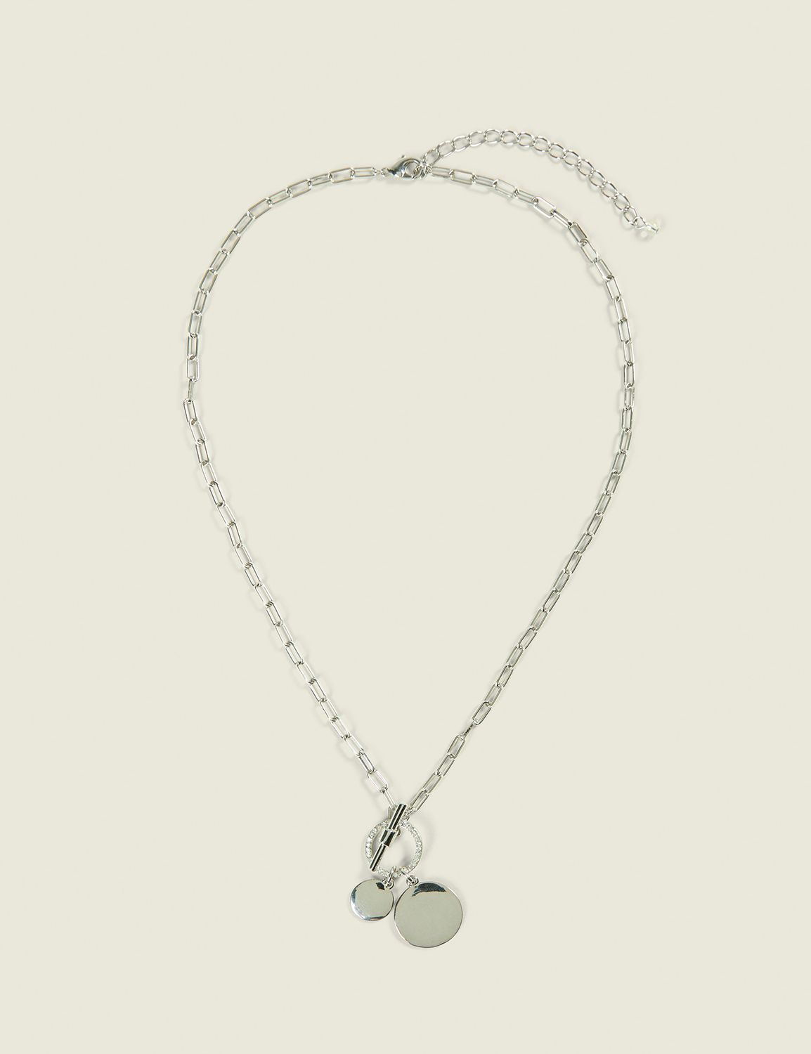 Silver Paperchain Charm Necklace
