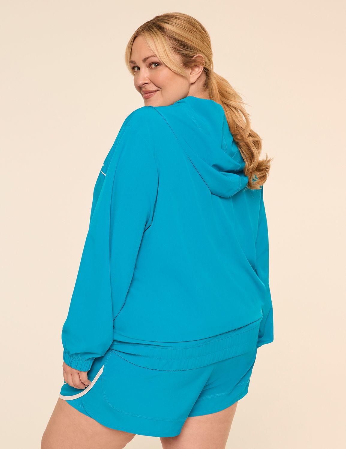 LIVI Full-Zip Hooded Stretch Woven Jacket