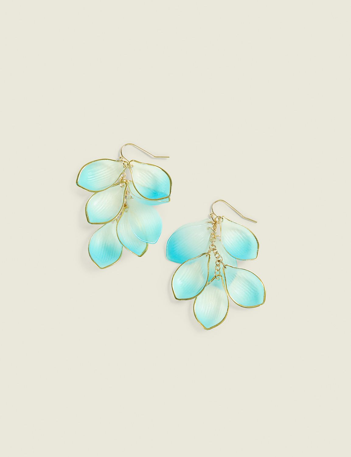 Turquoise Flowy Flower Drop Earrings