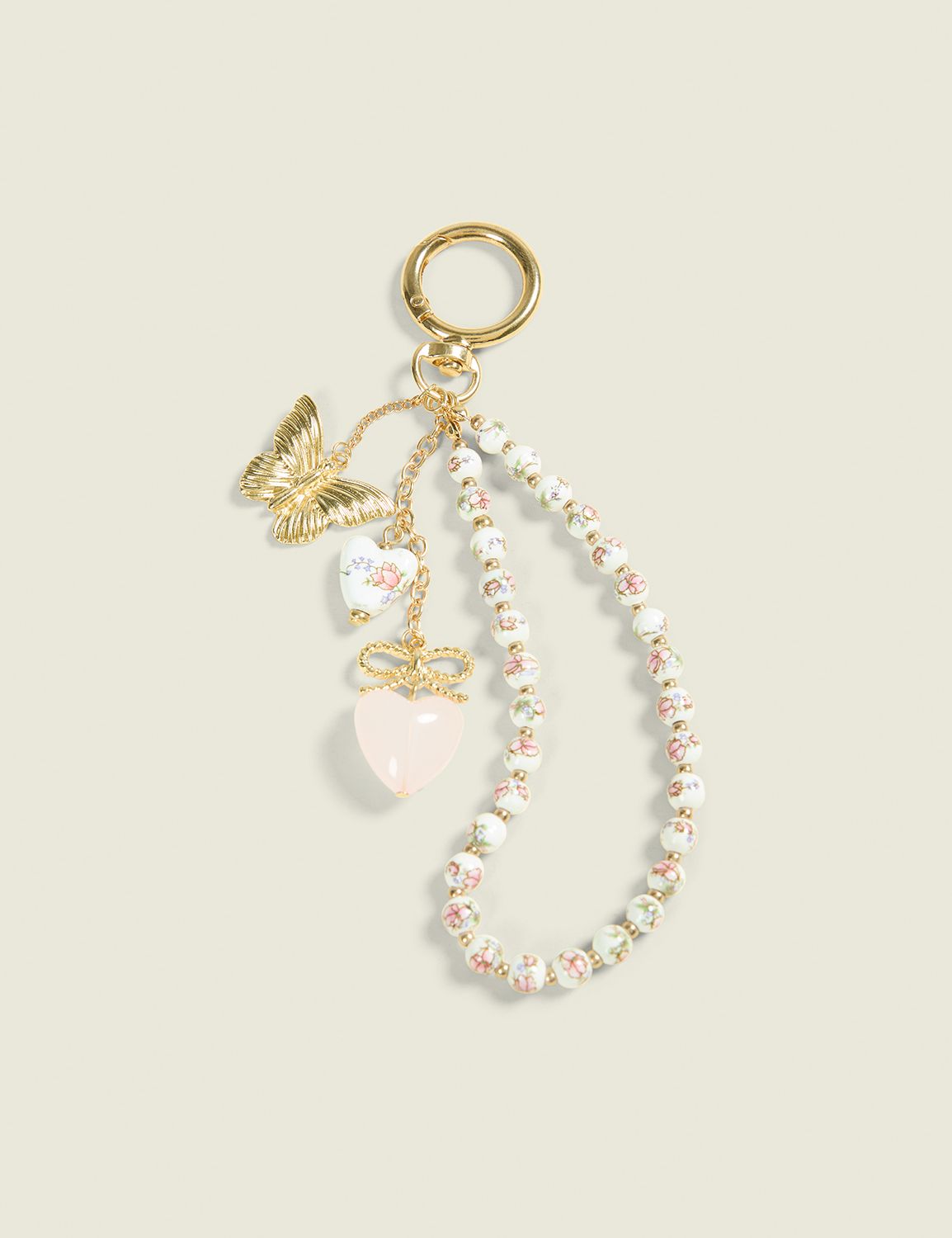Floral Butterfly Bag Charm Product Image 1