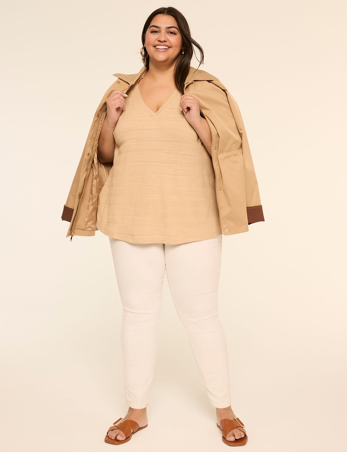 Casual Cap Sleeve Dolman V Neck Top Product Image 3