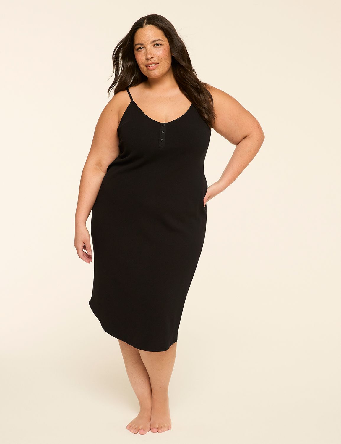 Rib Henley Midi 1151019 F Product Image 1