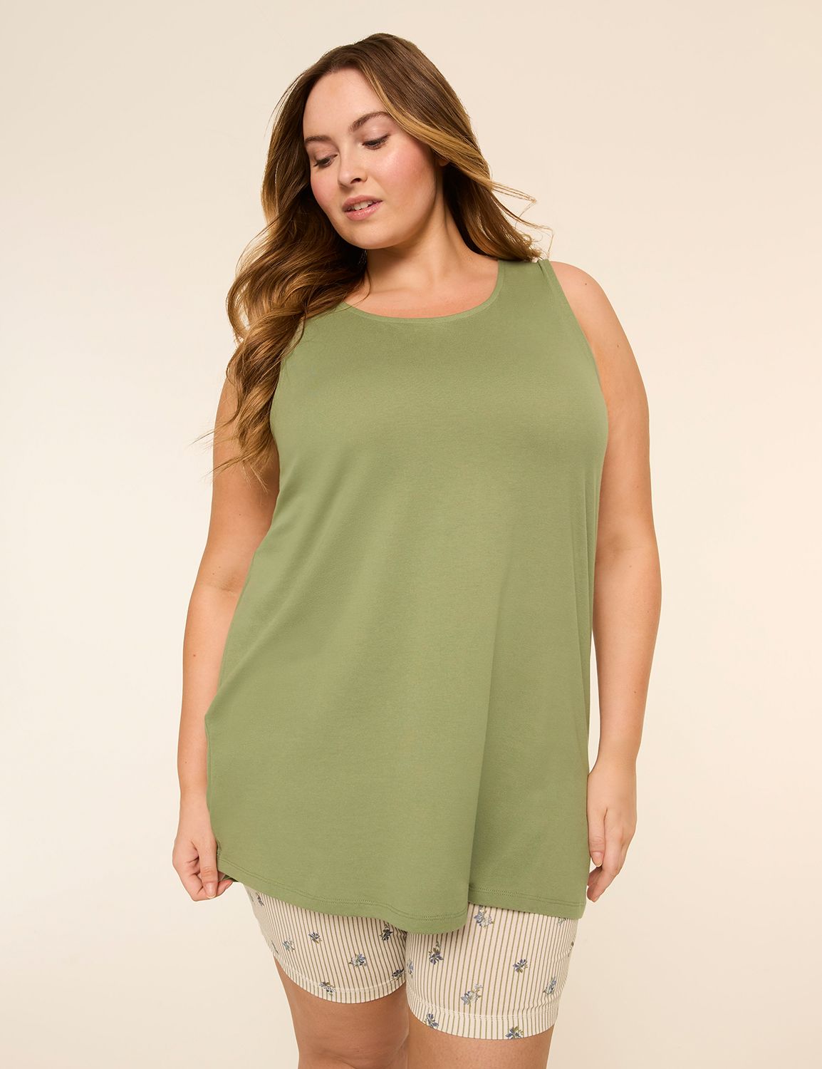 Comfy Cotton Tunic Tank & Bike Short PJ Set