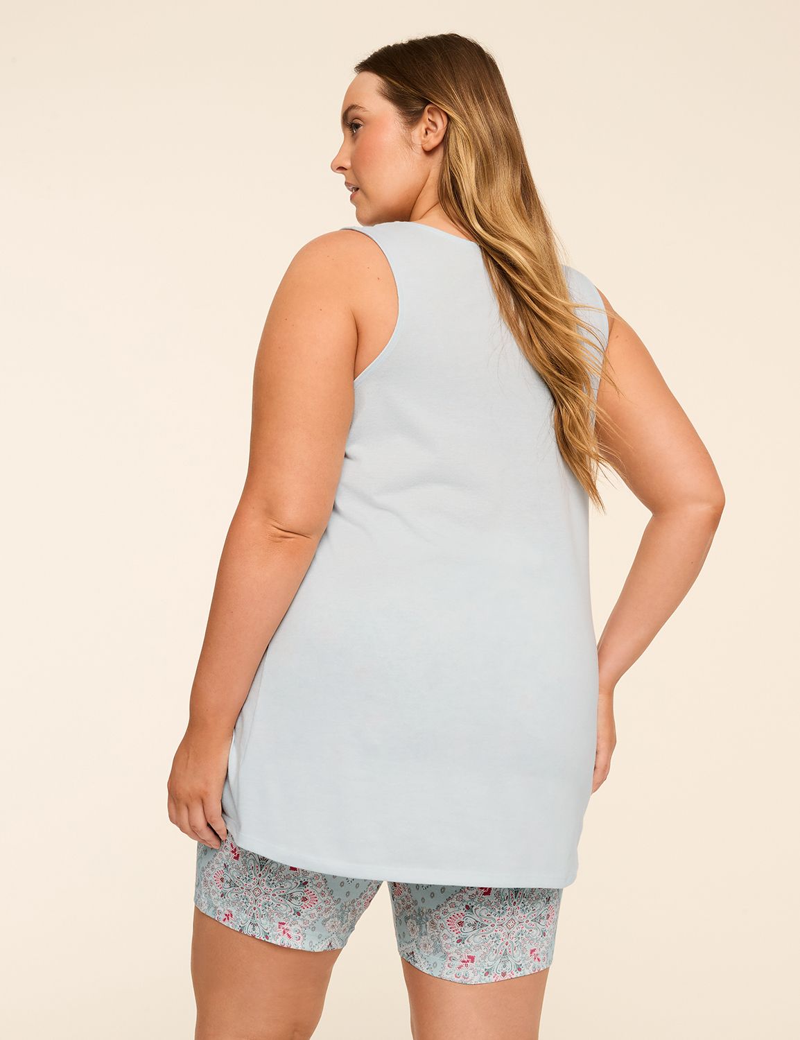 Comfy Cotton Tunic Tank & Bike Short PJ Set