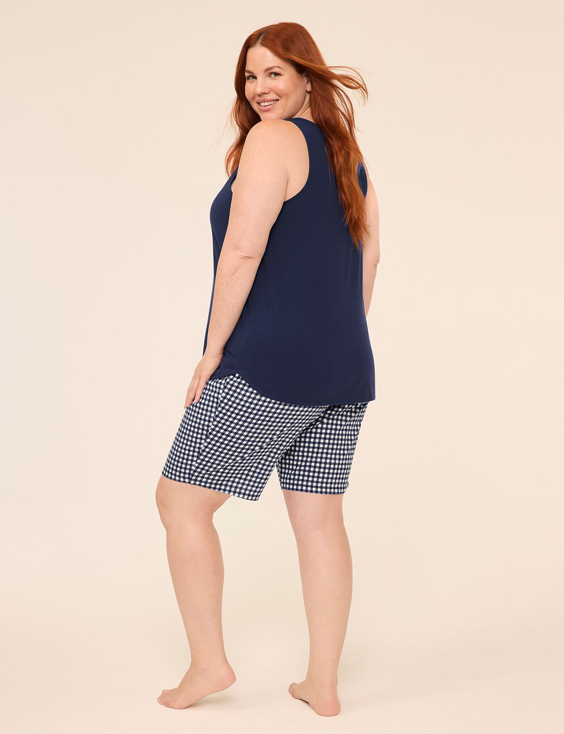 Comfy Cotton V-Neck Tank & Bermuda Short PJ Set