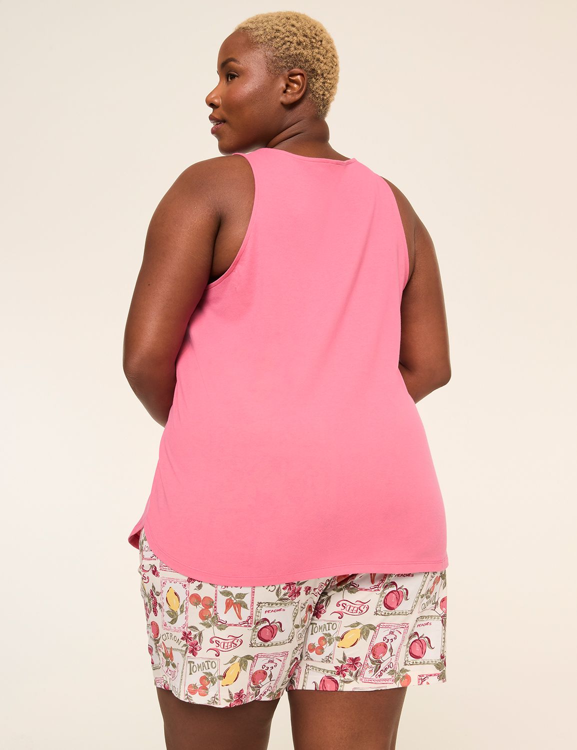 Comfy Cotton V-Neck Tank & Bermuda Short PJ Set
