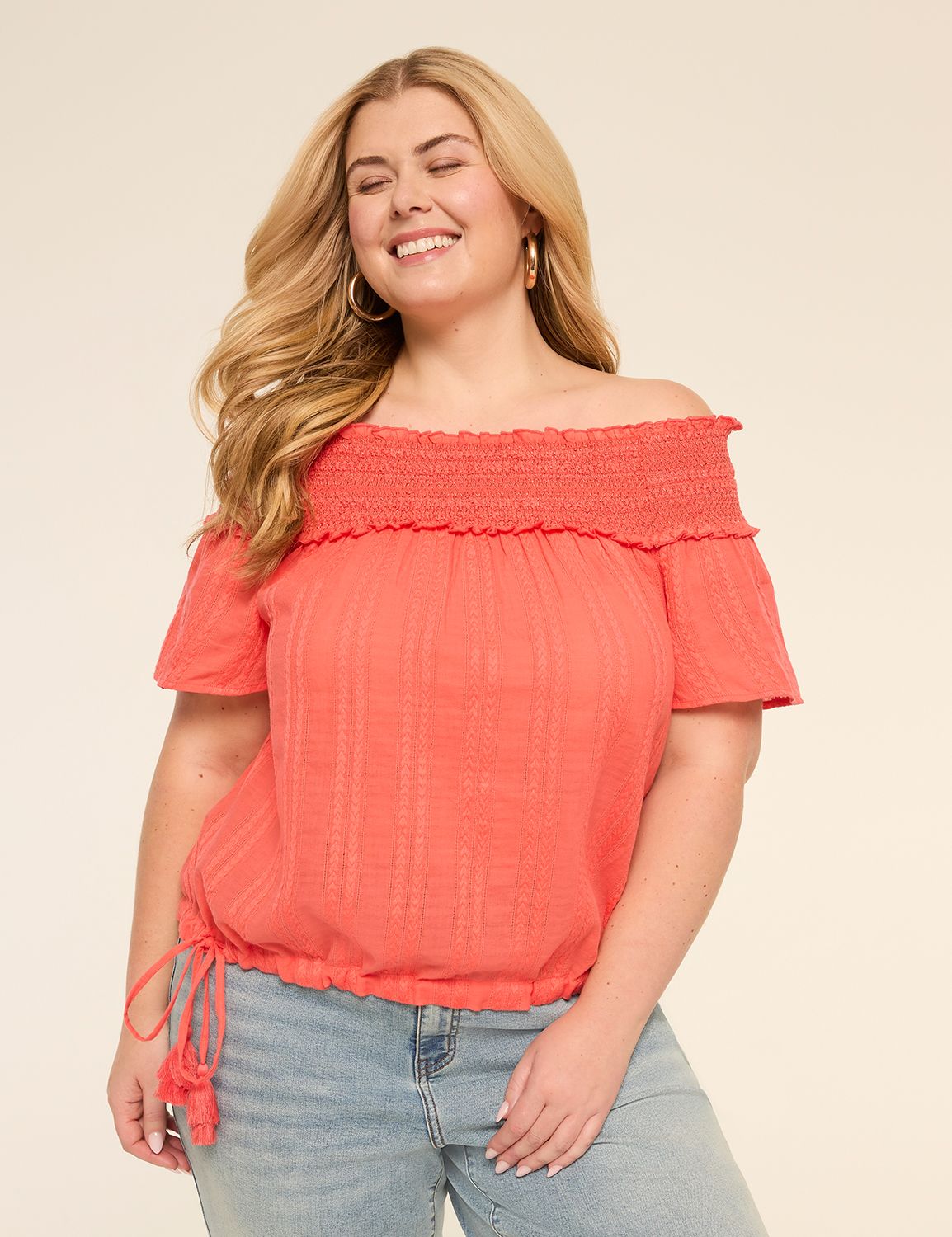 Printed Off-The-Shoulder Blouse