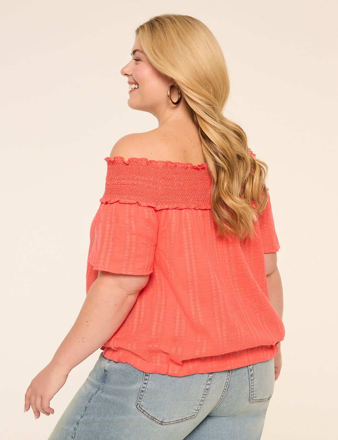 Printed Off-The-Shoulder Blouse