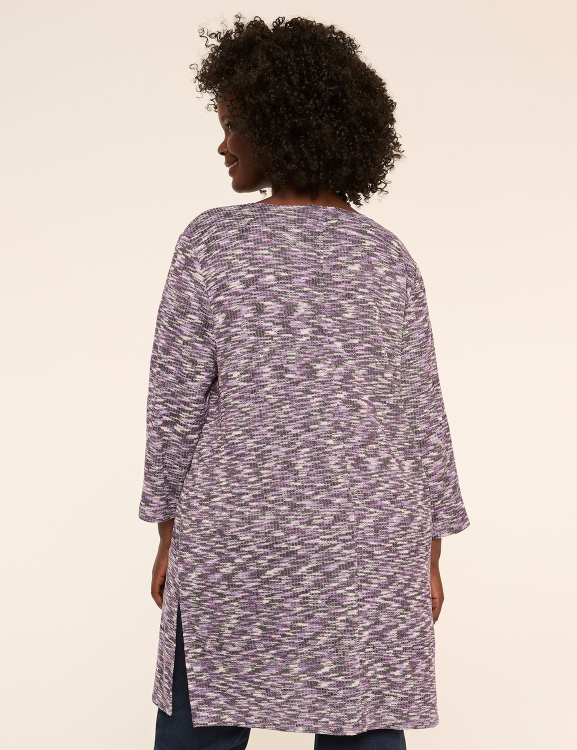 Open-Front Space Dye Overpiece