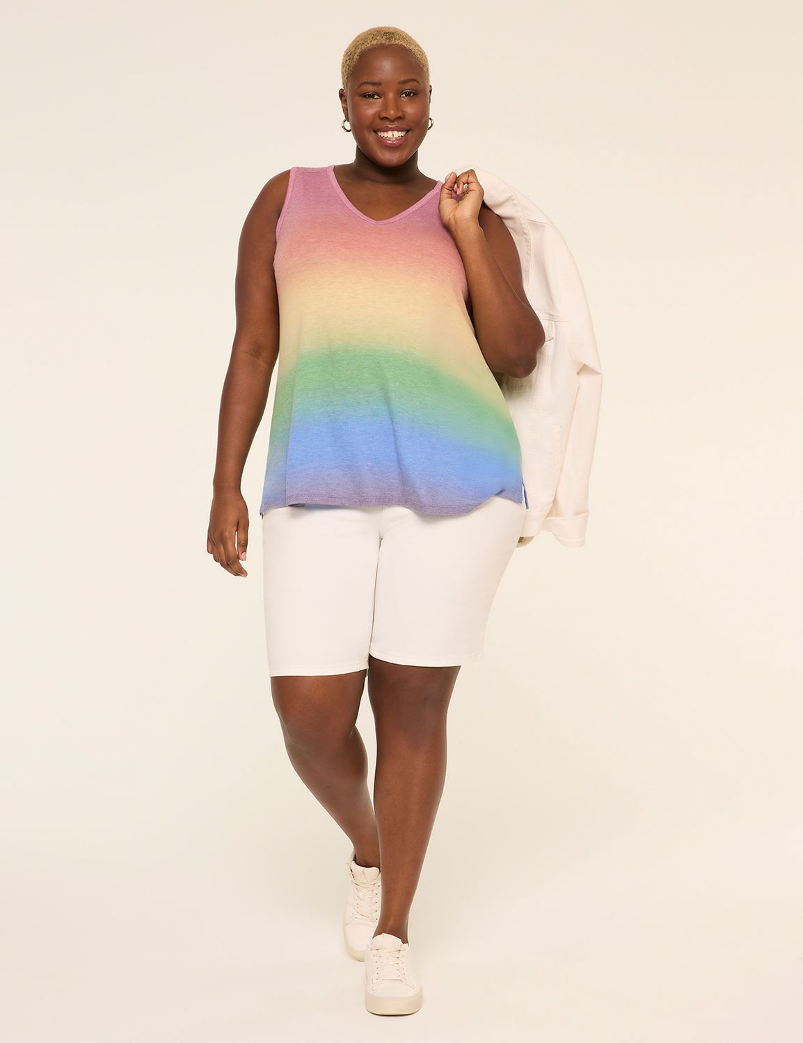 Sleeveless V-Neck Forward Shoulder Product Image 3