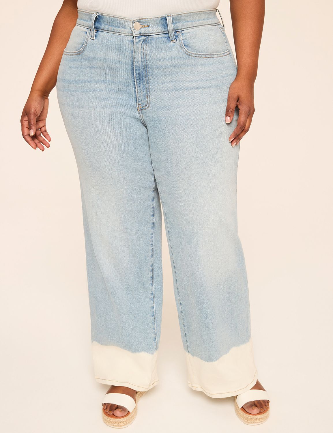 Dip-Dye Wide Leg Jean