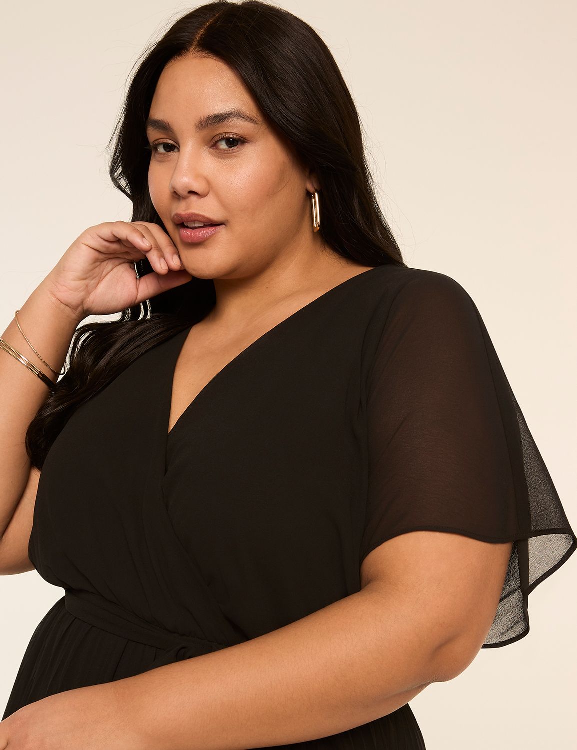RB PLEATED SKIRT WRAP DRESS 1151170 Product Image 3